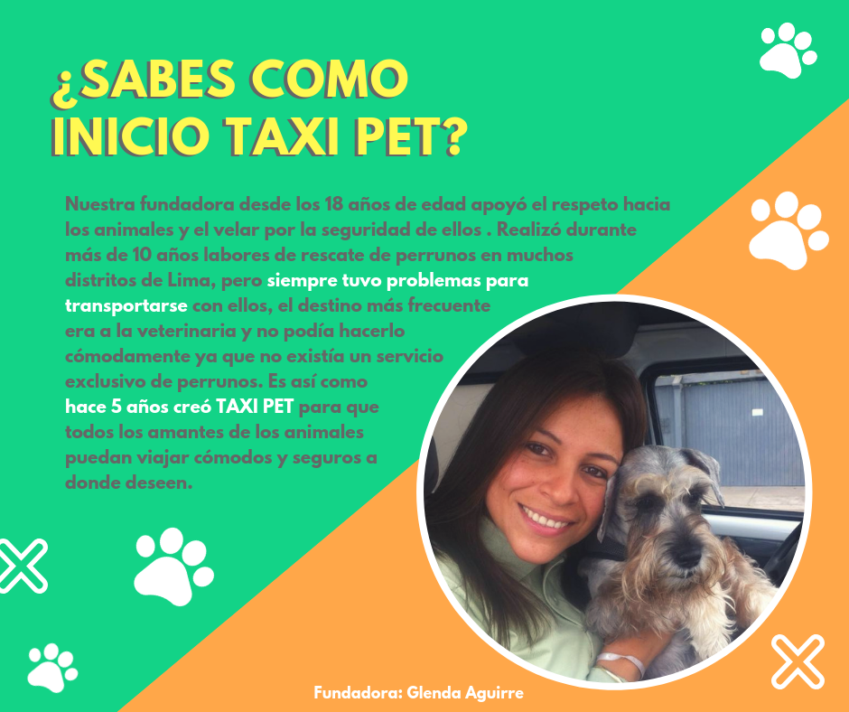 Glenda Aguirre fundadora de Taxi Pet Peru - transporte de mascotas Lima